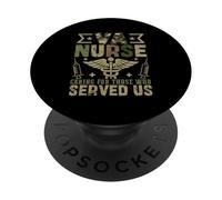 Enfermera VA cuidando a quienes Nos sirvieron PopSockets PopGrip Adhesivo