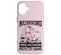 Enfermería Donde la multitarea se Encuentra con una Cita para Salvar Vidas Enfer Carcasa para iPhone 16 Plus