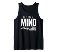 Enfoca tu Mente en lo Alto - Colosenses 3:2 Camiseta sin Mangas