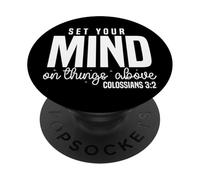 Enfoca tu Mente en lo Alto - Colosenses 3:2 PopSockets PopGrip Adhesivo