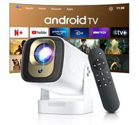 [Enfoque automático/Keystone] Proyector Inteligente con WiFi y Bluetooth 5.4, proyectores nativos Salange 1080p 4K, proyector de Corto Alcance con Aplicaciones integradas, Android 11, Mini proyector