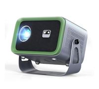 【Enfoque automático/piedra clave】Proyector 4K con WiFi y Bluetooth, proyector de película giratorio de 360°, proyector portátil con 200 ANSI, proyector al aire última intervensión para teléfono/PC/TV