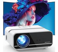 [Enfoque automático/soporte 4K] Proyector con WiFi y Bluetooth, 700ANSI nativo 1080P proyector de películas al aire libre con enfoque automático/4P6D Keystone/50% zoom/PPT, proyector portátil DBPOWER