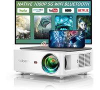 Enfoque automático y Piedra Angular: proyector portátil HD 1080P, WiFi6 Bluetooth 5.2, proyector Inteligente YABER Pro, proyectores de Cine en casa para Dormitorio/Smartphone/TV Stick