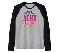 Enfoque de la Liga Neuro TDAH en Progreso Vintage Camiseta Manga Raglan
