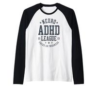 Enfoque de la Liga Neuro TDAH en Progreso Vintage Camiseta Manga Raglan