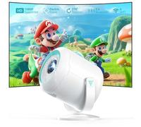 【Enfoque Eléctrico & 270° Rotable】Nasin VF211WF Mini Proyector con WiFi 6 & Bluetooth 5.4, Support 1080P 4K, Proyector Portátil Compatibile con HDMI/USB/Tipo C/TV Stick/Smartphone/Tablet/Laptop/PC/PS5