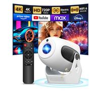 【Enfoque Eléctrico 4K】 Magcubic Mini Proyector con Android 11, Bluetooth 5.0, WiFi 6, 200ANSI Proyector Portátil con Rotación de 180° Que Admite Corrección Trapezoidal Horizontal Autom