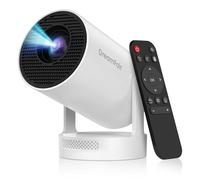 Enfoque eléctrico: mini proyector, compatible con 4K 1080P, proyector portátil 210 ANSI con WiFi y Bluetooth, proyector de video de corrección trapezoidal automática, compatible con smartphone, TV