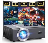 [Enfoque eléctrico/piedra clave automática] Proyector con WiFi y Bluetooth, compatible con Native 1080P 20000L 4K, proyector FUDONI para cine en casa de hasta 300 pulgadas, para