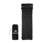 Enforose Built-in Pump Camping Mattress - Portable, Soft, Dampness Proof Sleeping Mat with Pillow | 1.9x0.6m, 50mm Thickness (Black)