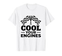 Enfría Tus Motores Racing Banderas a Cuadros Drag Racer Camiseta