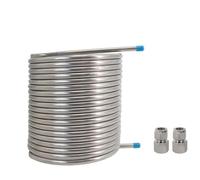 Enfriador, 50 Pies (15,2 M) Bobina Del Sistema De Puré De Recirculación De Intercambio De Calor Tubo De 10" De Diámetro 1/2" OD 304SS(Female)