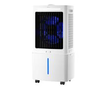Enfriador Aire Evaporativo Enfriamiento Rápido, Ventilador Portátil con Tanque Agua Grande 25L y Rueda Universal 360° para Dormitorio y Oficina (Blanco)