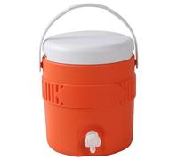 Enfriador con pico, dispensador de agua para deportes de 1 galón, enfriador de jarra de agua portátil a prueba de fugas con tapa y asa, naranja con pico