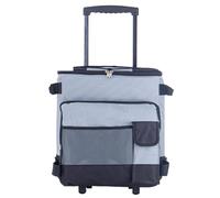 Enfriador con Ruedas y Tirar 43l Enfriador Grande Impermeable de bajo Ruido de bajo Ruido múltiple Cierre de Cremallera múltiple Aislado para al Aire Libre, Gris