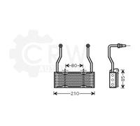Enfriador De Aceite 160x70 Para Citroën 2 CV Dyane