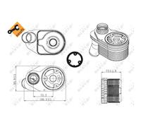 Enfriador de aceite, aceite de motor EASY FIT NRF 31325