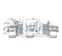 Enfriador de aceite, aceite de motor NISSENS 90893
