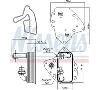 Enfriador de aceite, aceite de motor NISSENS 90996