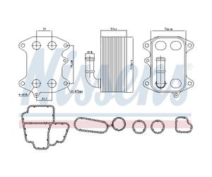 Enfriador de aceite, aceite de motor NISSENS 91272