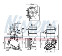 Enfriador de aceite, aceite de motor NISSENS 91326