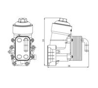 Enfriador de aceite, aceite de motor NRF 31838