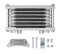 Enfriador de aceite de motor de aluminio de alto rendimiento para motocicletas de 250 Vehículos fuera de la carretera y ATV Control de temperatura eficiente y vida útil extendida (Plata)