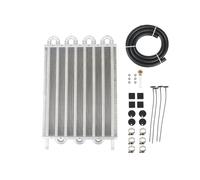 enfriador de aceite de transmision Oil Cooler Kit Enfriador De Aceite De Coche, Condensador, Disipador De Calor Con Tubo De Goma, Radiador Aire Acondicionado, Condensación De Escape(8 Row)