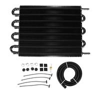 Enfriador de aceite de transmisión universal OC1405 8 filas Enfriador de aceite de aluminio de alto rendimiento con tubo de silicona para todos los vehículos de enfriamiento del