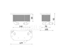 Enfriador de aceite MAHLE CLC 322 000P