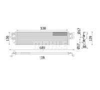 Enfriador de aceite MAHLE CLC 328 000P