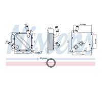 Enfriador de aceite, transmisión automática NISSENS 91181