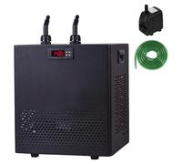 Enfriador de acuario - Enfriador de agua para tanque de peces para hidroponía, diseño silencioso con bomba de agua de refrigeración y tubo de 3 metros para tanques de agua salada y agua dulce
