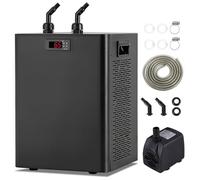 Enfriador de Acuario para pecera Enfriador de Agua de 79 galones/300 L 1/3 HP Compatible con hidroponía Diseño silencioso Compresor de refrigeración Enfriador de Agua