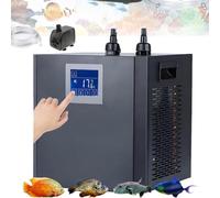 Enfriador de acuario, sistema de refrigeración de 1/3 HP para tanques de 79 galones, enfriador hidropónico con pantalla LED, control remoto, bomba de agua, tubo incluido