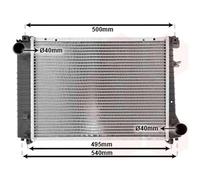 Enfriador de Agua Apto para BMW 3er Cabriolet E30 320i 325i E28