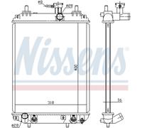 Enfriador de Agua Apto para Daihatsu Sirion Subaru Justy IV 1.0 1.3