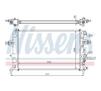 Enfriador de Agua Apto para Opel Astra G Caravan F35 1.6 T98 F48 F08 F67