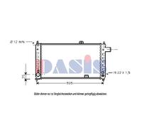 Enfriador de Agua Apto para Opel Kadett D Ascona C 31 -34 41 -44 32 37 39 42