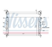 Enfriador de Agua Apto para Opel Vectra B J96 2.5i V6 2.6i de I 500 2.5 31
