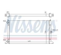 NISSENS 67305 Radiador, refrigeración del motor
