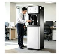 Enfriador De Agua De Pie, Dispensador De Agua Electrico con Red De Suministro, 3 Ajustes De Temperatura, Maquina Fria Y Caliente For Oficinas Y Empleados