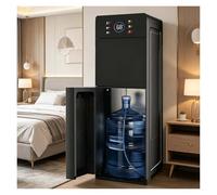 Enfriador De Agua De Pie，Negro dispensador de Agua electrico，diseño de llenado Inferior, 5 temperaturas del Agua, Fuente de Agua Comercial para Salas de Estar y escuelas y Otros Lugares