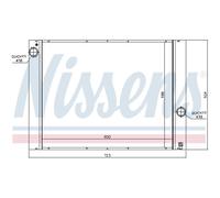 NISSENS 60848 Radiador, refrigeración del motor