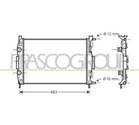 Enfriador de Agua para Renault Grand Scénic II Megane JM0/1 EM0/1 KM0/1