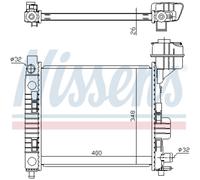 Enfriador de Agua Radiador Apto para Mercedes una Clase