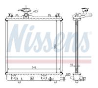 Enfriador de Agua Radiador Apto para Suzuki Wagon R+ Em 1.0