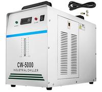 Enfriador de Agua Refrigerado Industrial, 220V CW-5000DG para Tubo Láser CO2 de 80/100W, 6L Tanque, Enfriador de Tubo Láser de Vidrio, Enfriador de Aire Industrial con Termostato Preciso 800W(CW-5000)