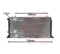 Enfriador de agua Van Wezel para Audi 80 + Avant Coupe Cabriolet 1.6 - 2.0 + ...